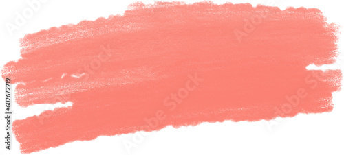 Pink charcoal brush stroke isolated for decoration.