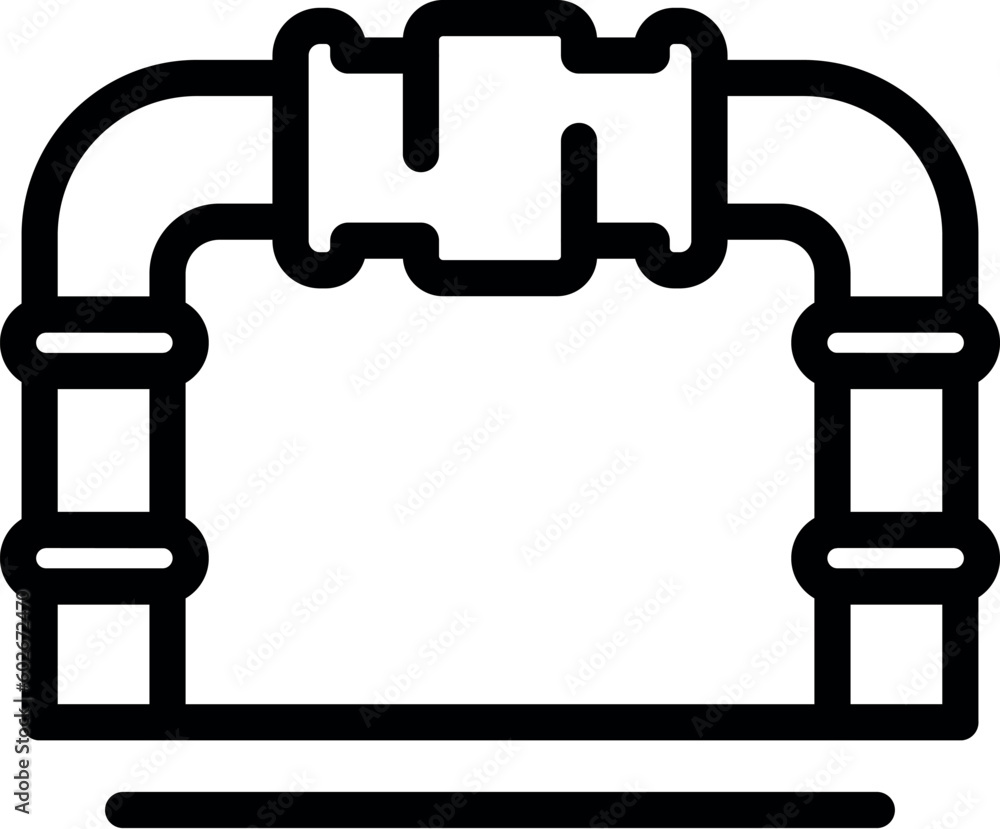 Gas pipeline icon outline vector. Gasoline energy. Fuel tanker Gas pipeline icon outline vector. Gasoline energy. Fuel tanker