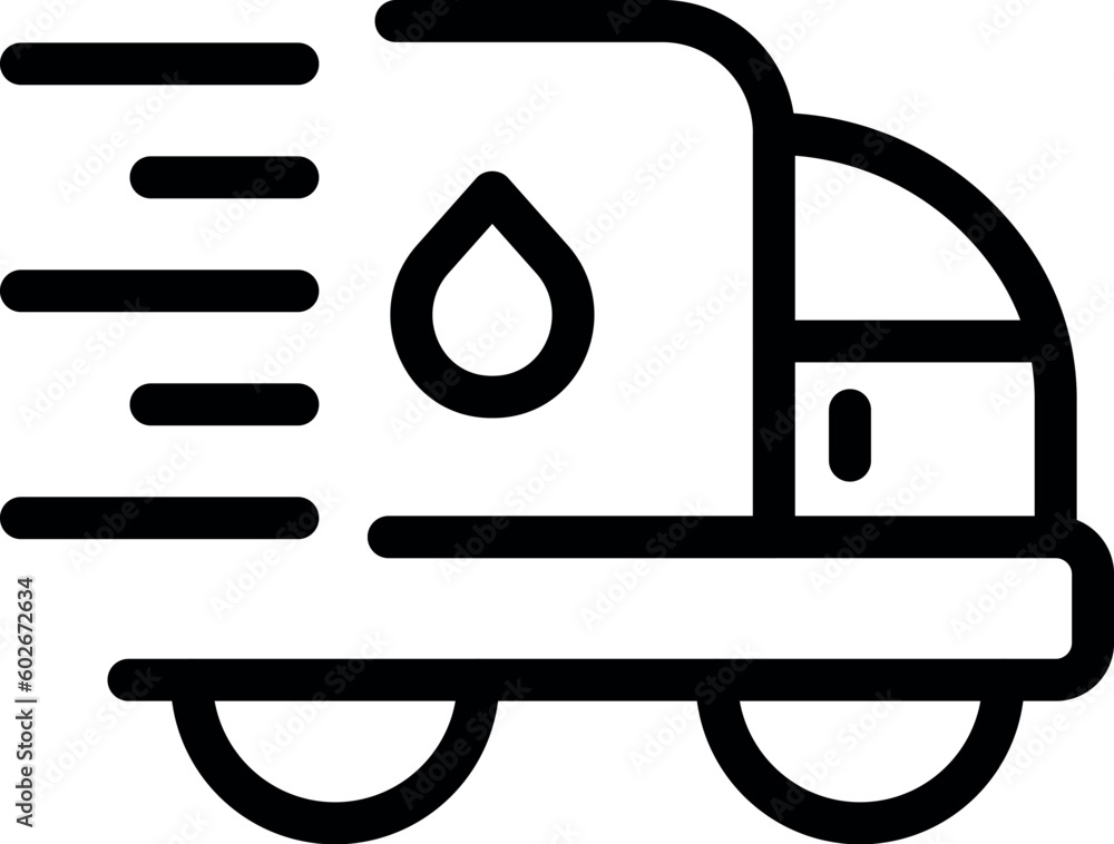 Oil truck delivery icon outline vector. Energy fuel. Sea liquid Oil truck delivery icon outline vector. Energy fuel. Sea liquid
