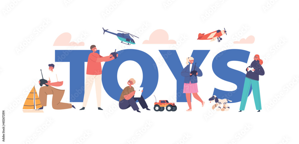 Toys Concept, Kids Develop Their Cognitive And Social Skills, Learn To Share Toys, Cooperate, And Express Creativity