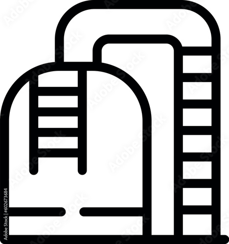 Ladder petrol tank icon outline vector. Energy fuel. Deliveru pipeline