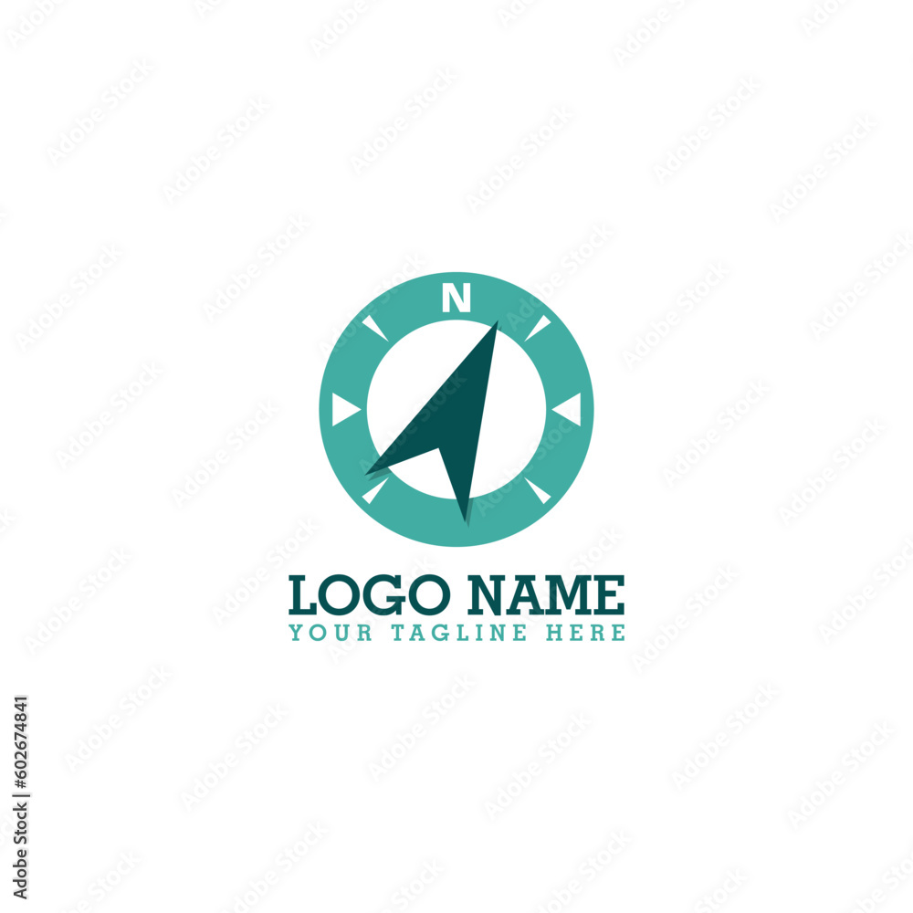 Compass Navigation Logo Template isolated on white background Compass Navigation Logo Template isolated on white background