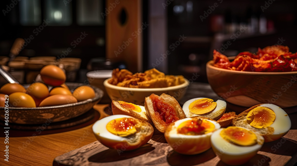 snacks tapas in a spanish bar. Generative AI snacks tapas in a spanish bar. Generative AI