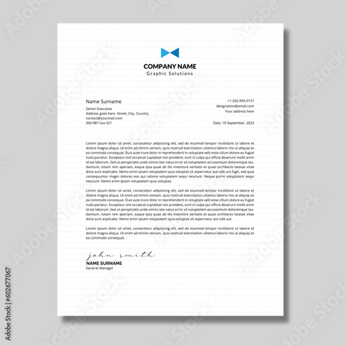 Brick Patterned Letterhead Template