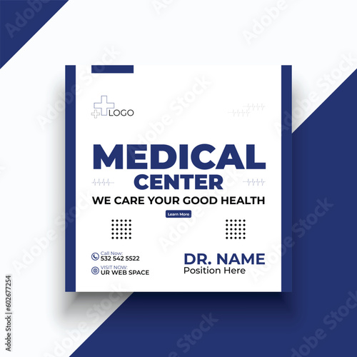 Health care medical center social media instagram post template