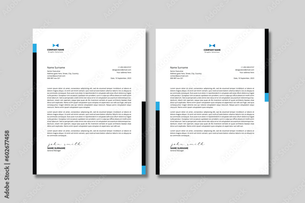 Obraz premium Clean Letterhead Template