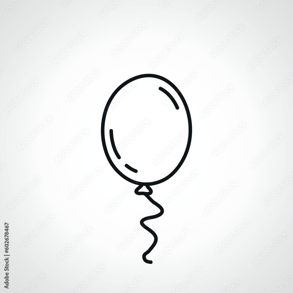 balloon line Icon. balloon web linear icon. balloon line Icon. balloon web linear icon.