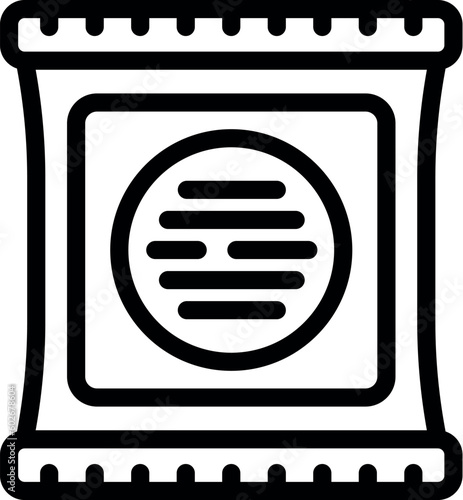 Cook seal icon outline vector. Food package. Product sealer