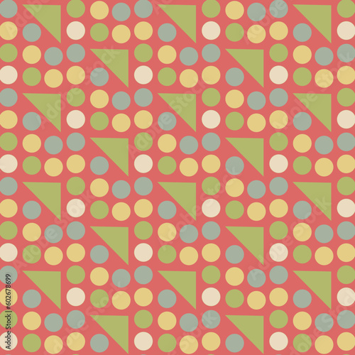 Dots and Triangles Geometric Parisian Coordinate Print