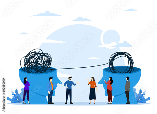 social psychiatry concept, describes a difficult situation, psychological therapy vector, this illustration is to support mental health, flat vector illustration on a white background