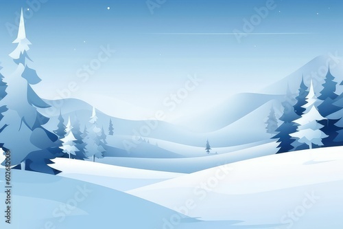 winter landscape with mountains. Generative AI