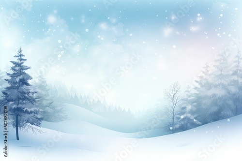 winter landscape with snow. Generative AI © om
