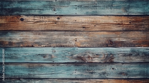 Vintage wooden planks. Vintage three-dimensional wood texture. Wood background. Modern wooden-facing background. Generative AI.