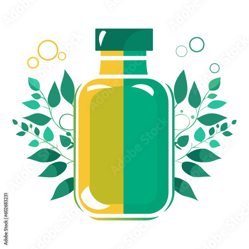 pharmacy. Beautiful medicine bottle. Medication. Color illustration of a logo for a logo. vector illustration