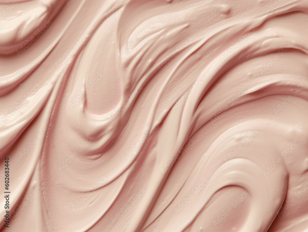 Obraz premium Abstract background with pink creamy product. AI generated image. 