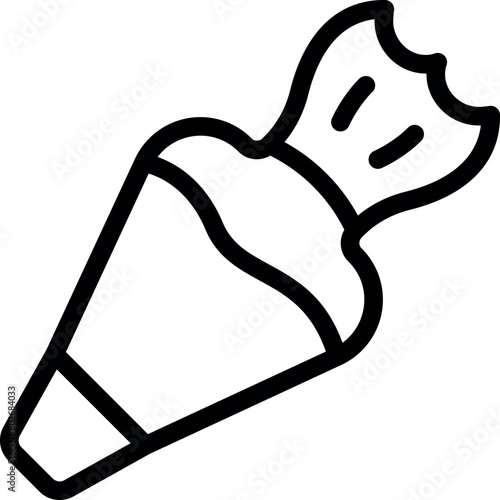 Cook seal icon outline vector. Food vegetable. Bag ice