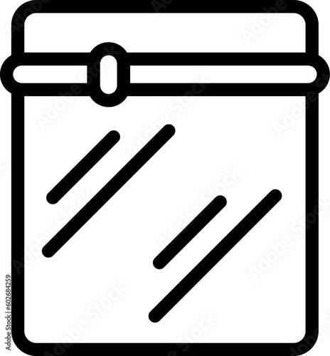 Vacuum box icon outline vector. Plastic pack. Cook seal