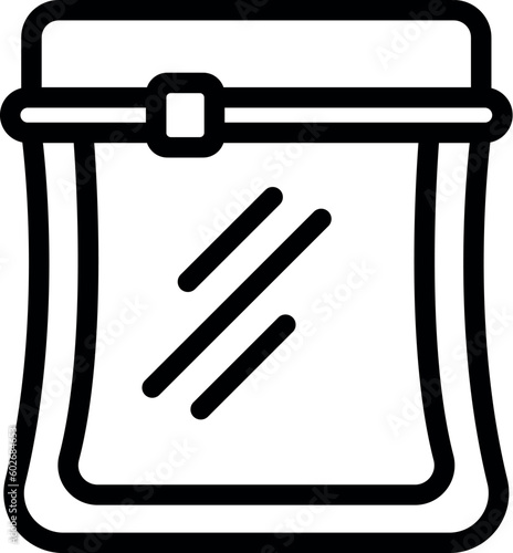 Vacuum bag icon outline vector. Plastic food. Meat fish