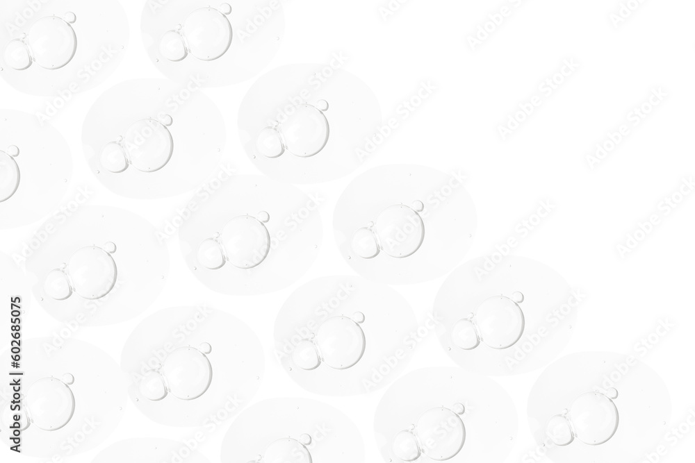 serum texture. Collagen. Chronically Face. Serum Cosmetic. Clear bubbles, air bubbles. Gel texture. Transparent gel. Drops, trailing, medicine. On a white background. serum texture. Collagen. Chronically Face. Serum Cosmetic. Clear bubbles, air bubbles. Gel texture. Transparent gel. Drops, trailing, medicine. On a white background.