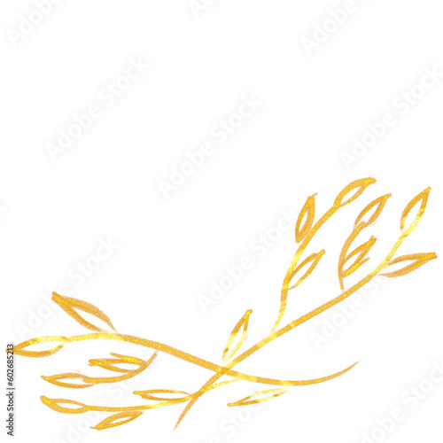  Gold Glitter Leaf Frame Wreath Vector Design, Holiday Bokeh, Golden Template