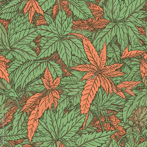 Seamless Colorful Marijuana Pattern.

Seamless pattern of marijuanas in colorful style. Add color to your digital project with our pattern!