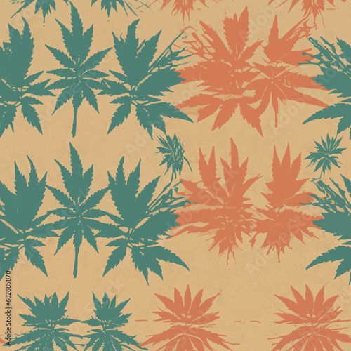 Seamless Colorful Marijuana Pattern.

Seamless pattern of marijuanas in colorful style. Add color to your digital project with our pattern!