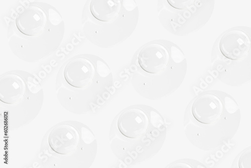 serum texture. Collagen. Chronically Face. Serum Cosmetic. Clear bubbles, air bubbles. Gel texture.  Transparent gel. Drops, trailing, medicine. On a white background. photo