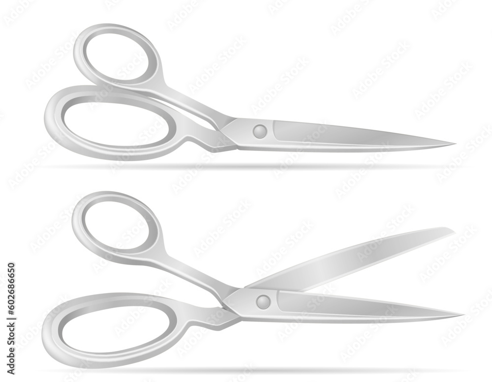 metal scissors for tailor or barber stationery equipment vector illustration metal scissors for tailor or barber stationery equipment vector illustration