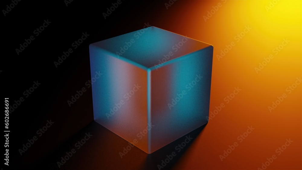 Orange and blue cube Orange and blue cube