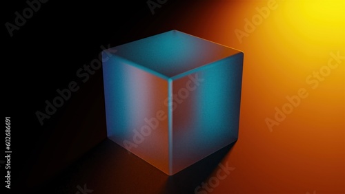 Orange and blue cube