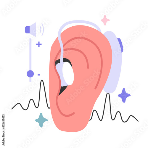 Digital hearing aid. Neuroprosthesis to a deaf person. Hearing loss