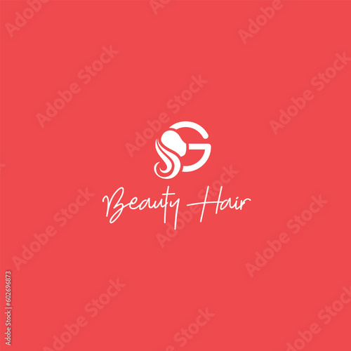 luxury woman hair salon logo design (ID: 602696873)