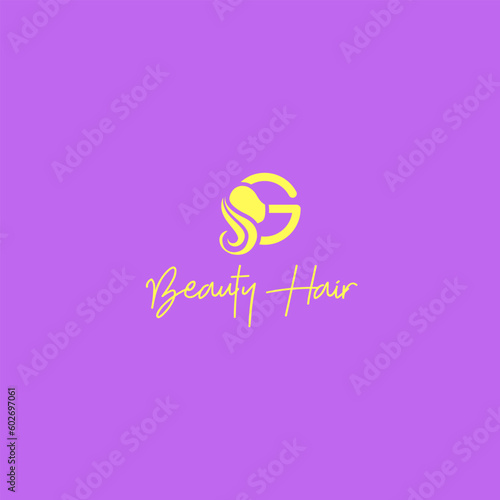 luxury woman hair salon logo design (ID: 602697061)