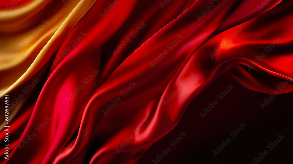 Close-up of wavy red and yellow satin silk fabric
abstract background of elegant burgundy silk or satin with smooth folds. 3D rendering, abstract background, satin, silk, waves. Generated AI Close-up of wavy red and yellow satin silk fabric
abstract background of elegant burgundy silk or satin with smooth folds. 3D rendering, abstract background, satin, silk, waves. Generated AI