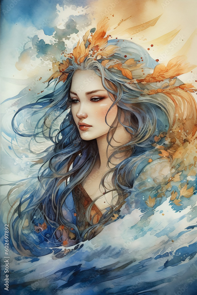 woman in water Ai Generative woman in water Ai Generative