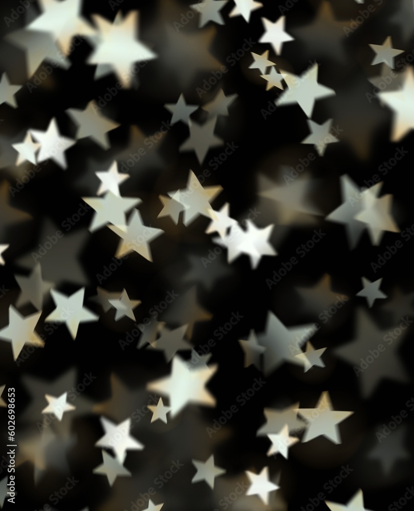 White bright stars on a black background White bright stars on a black background