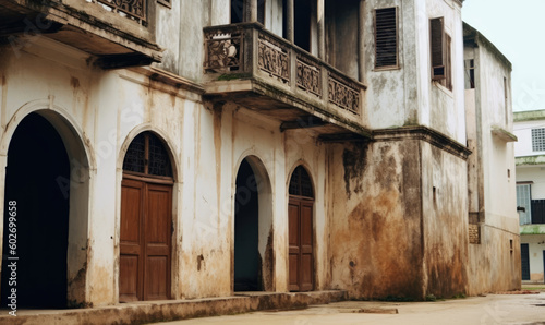 Historical town of Zanzibar  street view  Generated by Ai