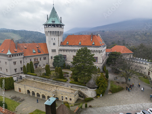 Aerial View of Smolenice Castle Slovakia photo