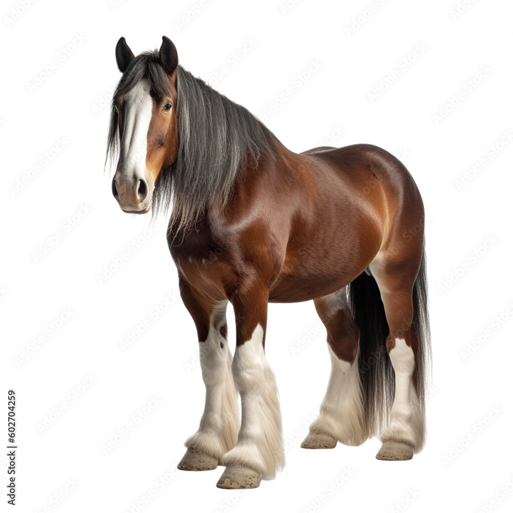 Obraz premium horse isolated on white background transparent background, generative AI