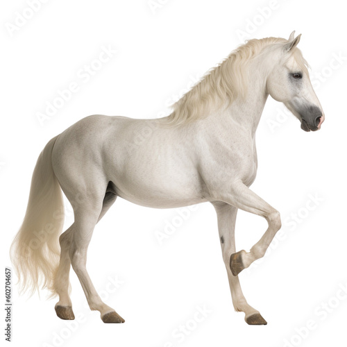 horse isolated on white background transparent background, generative AI