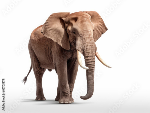 African elephant isolated on white background