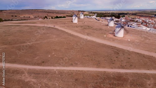 Castilla La Mancha Windmills in Spain from above