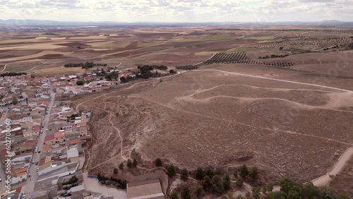 Aerial view of Castilla La Mancha region in Spain