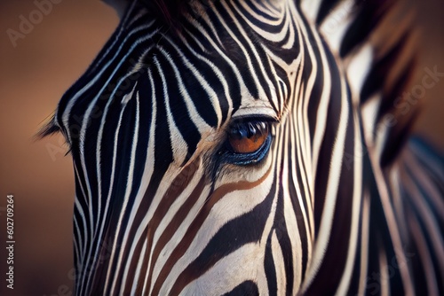 zebra head close up