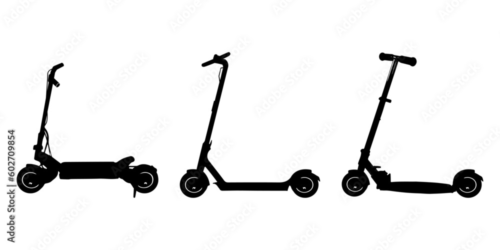 Scooter collection with silhouette style Scooter collection with silhouette style