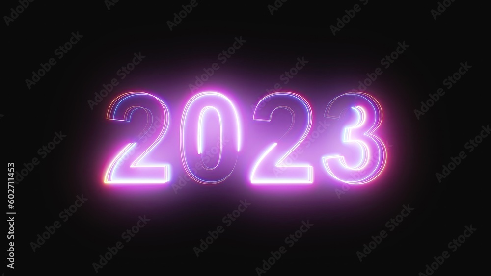 2023 neon text 2023 neon text
