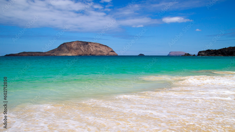 Playa paradisíaca en isla Graciosa en canarias Playa paradisíaca en isla Graciosa en canarias