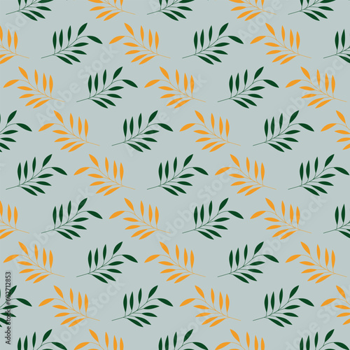 Seamless pattern with leaves. Can be used for wallpaper, pattern fills, web page background, fabric, surface textures, wrapping paper, scrapbook.