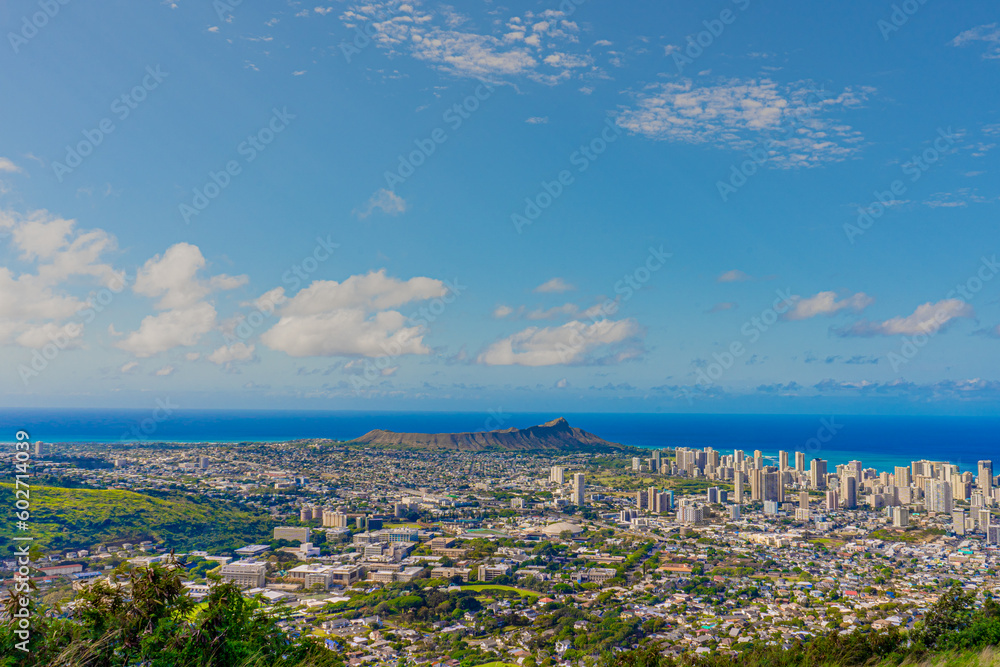 City view with sky in Hawaii