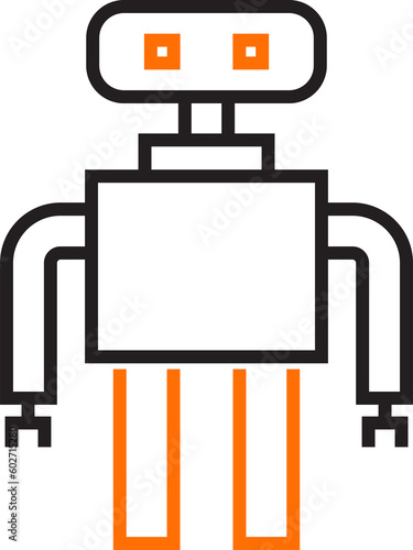 robot line icon